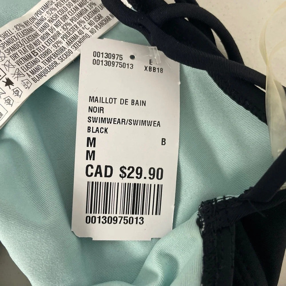 Forever 21 Women’s One Piece Swimsuit Size Medium Black Strappy NWT - Picture 4 of 7